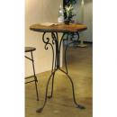 モンペリエ ラウンドハイテーブル  シャビー アンティーク風 机 木製 アイアン