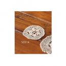 花コースターS 6枚 ハンドメイド ホワイト 手編み レース おしゃれ ナチュラル 布 吸水 無地