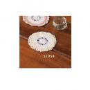 アクリルレースL イエロー 6枚 手編み レース おしゃれ ナチュラル 布 吸水 無地 コースター