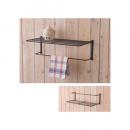 アイアンウォールシェルフ 棚 壁掛け シンプル おしゃれ スッキリ 収納 2WAY 多用途 ワイヤー