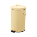 ペダルビンラウンドL ライトイエロー ダストボックス ごみ箱 蓋付 シンプル おしゃれ 分別 洗える