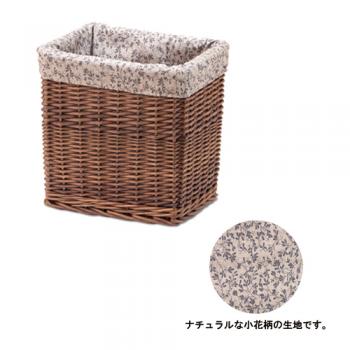ウィローバスケット 布 かわいい コットン ナチュラル カントリー ブラウン 茶 収納 ボックス