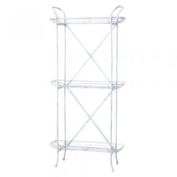 アンティーク調シェルフL アイアン ナチュラル アンティーク加工 庭 おしゃれ 棚 ホワイト 白