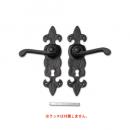 ドアハンドル ノブ アイアン ブラック 黒 ヨーロピアン フレンチ アンティーク調 おしゃれ DIY