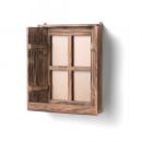 Petit monde ウィンドウフォトフレーム 写真 ディスプレイ 壁掛け 小窓 木製 ガラス