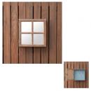Petit monde ウィンドウミラーシェルフ 鏡 ディスプレイ 壁掛け 小窓 木製 収納 棚