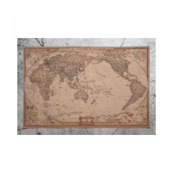 ヴィンテージマップ 地図 ポスター 柄 コットン 布 ファブリック 世界 