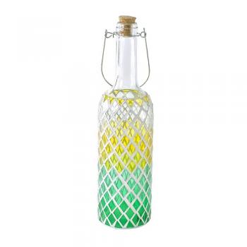 SPICE モザイクボトル LEDライト ダイヤ グリーン 2個セット 瓶 きれい 高さ31