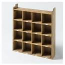 16ラック アンティーク家具 棚 シャビー シェルフ ナチュラル 木製 郵便棚 かわいい メール棚