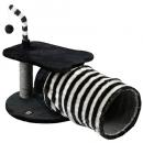 SPICE PAW-PAW キャットトンネル おもちゃ付き ブラック×ホワイト 高さ530