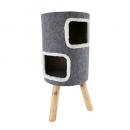 SPICE PAW-PAW ペットハウス 3つ脚 2段 グレー ペットグッズ 高さ755