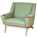 green teak arm accent chair 椅子 ヴィンテージ グリーン 北欧 高さ74