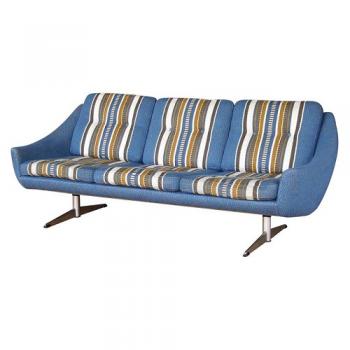 blue striped airport leg sofa ソファ ストライプ ヴィンテージ高さ64