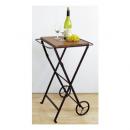 タイムレスウッド　フォールディングサイドテーブル シャビー アンティーク風 机 木製 アイアン