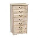 ヨーロピアンシャビーチェスト7D 樺(かば) フランス 木製 アンティーク調 お洒落 ラック