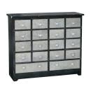 トラディショナルアンティーク調キャビネット18ドローワー シャビー レトロ アンティーク調 お洒落