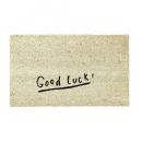 SPICE コイヤーマット Good Luck! ホワイト 玄関マット おしゃれ 長さ75