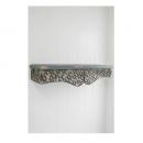 ウッドトップ ウォールシェルフ アンティーク調 おしゃれ 整理 ディスプレイ 木製 棚