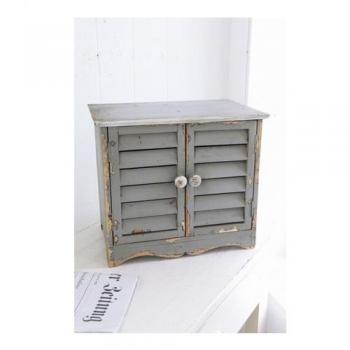 ルーバーチェスト AG 棚 アンティーク調 ラック 収納 ディスプレイ グレー シャビー かわいい