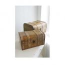 イエローオークトレジャーケース2点セット アンティーク調 宝箱 ディスプレイ ケース 収納 おしゃれ