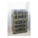 ウッデン トランクチェスト アンティーク調 ディスプレイ 収納 おしゃれ 引出し ヴィンテージ風