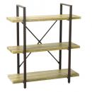 SPICE ブロカント アイアンフレーム3段シェルフ ナチュラル アイアン 木製 高さ101.5