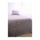 キルトカバー ライトパープル ナチュラル ファブリック おしゃれ 天然素材 コットン 紫 マット