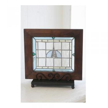 ステンドグラス エッフェル アンティーク調 フランス オブジェ 置物 おしゃれ 茶 ブラウン