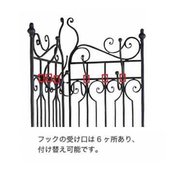フック付きアンティーク調アイアンコーナーシェルフ レトロ クラシック 重厚感 お洒落 木製 棚