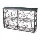 アンティーク調アイアンデコレーションカウンターテーブルブラック シャビー クラシック レトロ 重厚感