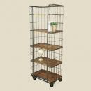 レトロアイアン5マンゴーウッドラック シャビー クラシック アンティーク調 重厚感 お洒落 木製 棚