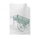 ミントグリーン ウッドカート ディスプレイ 小物 おしゃれ アンティーク調 シャビー 植物 木製 緑