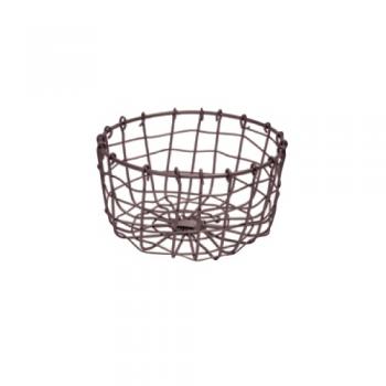 ヴィスバスケットミニ01-IR 2個セット アイアン バスケット ブラウン 直径120 かご