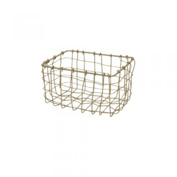 ヴィスバスケットミニ02-GD 2個セット アイアン バスケット ゴールド 幅120 かご