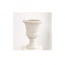 スケイル ファイバーカップ 花瓶モチーフ フラワーポット アンティーク調 ヨーロピアン ホワイト 白