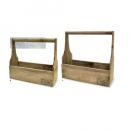 ジェントルガーデンボックスハンドル 木箱 アンティーク ガーデン SL2個セット 幅315~365