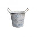 R.T.ポットS-WH アンティーク調 プランター 鉢 ディスプレイ 4個セット ブリキ 直径110