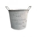 R.T.ポットL-WH アンティーク調 プランター 鉢 ディスプレイ 2個セット ブリキ 直径180