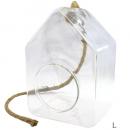 テラリウム ハンギングロープハウスL ガラス雑貨 植物 ディスプレイ おしゃれ 吊り ロープ