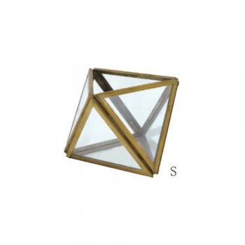 ブラスガラスケーストライアングルS ガラス雑貨 植物 ディスプレイ おしゃれ 小物入れ テラリウム