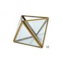 ブラスガラスケーストライアングルM ガラス雑貨 植物 ディスプレイ おしゃれ 小物入れ テラリウム