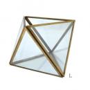 ブラスガラスケーストライアングルL ガラス雑貨 植物 ディスプレイ おしゃれ 小物入れ テラリウム