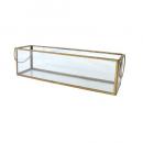 ブラスガラスケースS ガラス雑貨 植物 ディスプレイ おしゃれ 小物入れ テラリウム 持ち手