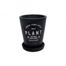 センテンスポットロング02S-BK プランター ブラック テラコッタ 2個セット 直径115