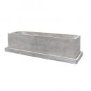 セメントポットレクタングルL 2個セット フラワーポット モダン シンプル グレー 幅300