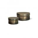 レトンアンティークラウンドケースA SL2個セット 小物入れ 収納ボックス 直径120~150