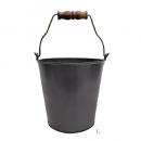 フェールハンギングバケツL アイアン グリーン かわいい アンティークブラック おしゃれ 黒