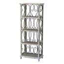 SPICE シャビーアイアン&ウッド 4段シェルフ ヨーロピアン アイボリー おしゃれ 高さ158