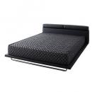 モダンデザインレザーローベッド【SIGMA】シグマ【国産ハードポケットコイルマットレス付き】