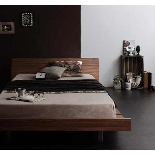 モダンデザインローベッド【E-go】イーゴ【国産ポケットコイルマットレス付き】